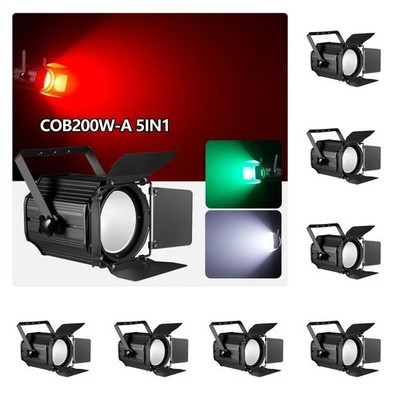 8pc high power 5in1 200W COB LED Par Light DMX DJ Audience Blinder stage Light
