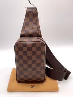 Auth Louis Vuitton Damier Ebene Geronimos N51994 Crossbody Bag W/Bag SK050214