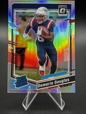 2023 Donruss Optic DEMARIO DOUGLAS Silver Holo Rated Rookie RC #300 Patriots