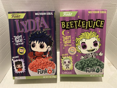 Funko Pop Cereal Expired Beetlejuice & Lydia Deetz Hot Topic Exclusive