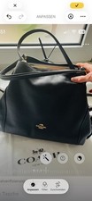 Coach Damen Handtasche Leder Schwarz Logo RV ...