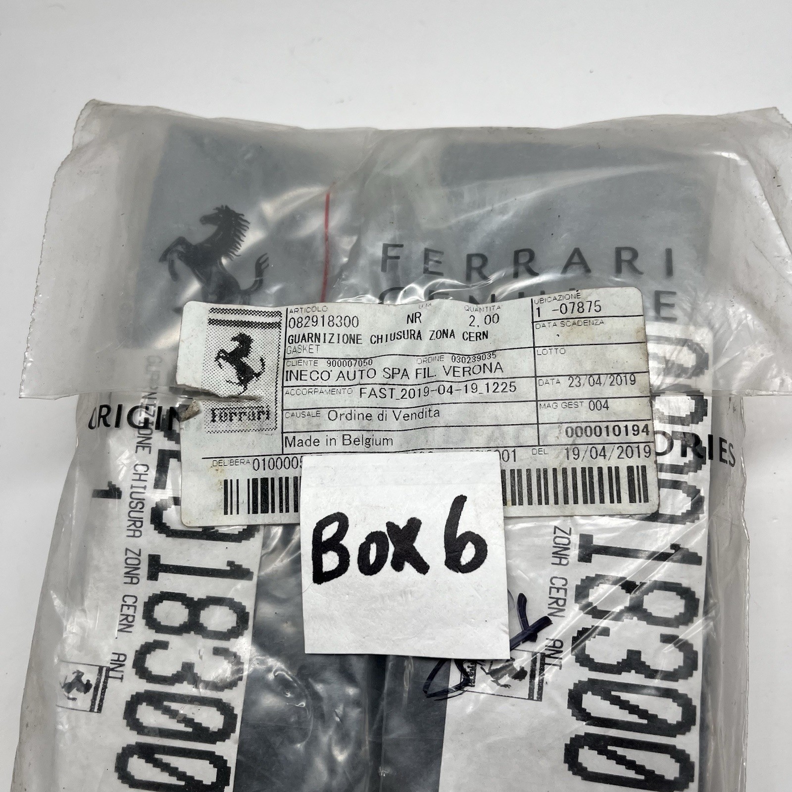 NEW FERRARI 458 ITALIA SPECIALE SPECIALE APERTA SPIDER GASKET 82918300 OEM