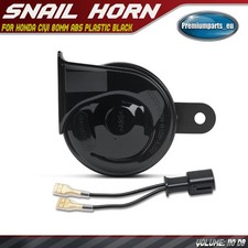 12V 110dB High Tone Snail Horn for Honda Civi 80mm ABS Plastic Black with 2-Pin