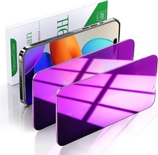 2 Pack Gradient Colorful Privacy Screen Protector for iPhone 17 Anti-Blue Light