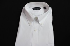 Tommy Hilfiger Mens Regular Fit Wrinkle Free Dress Shirt AR8 White Size 18/36-37