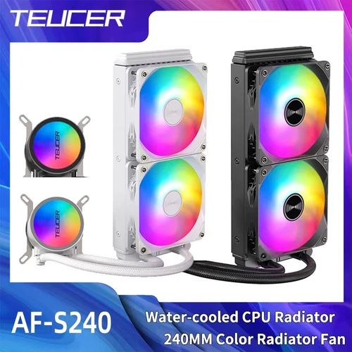 AF-S240 Water Cooler 240mm All-in-One Liquid CPU Cooler RGB Fan CPU Cooling Supp
