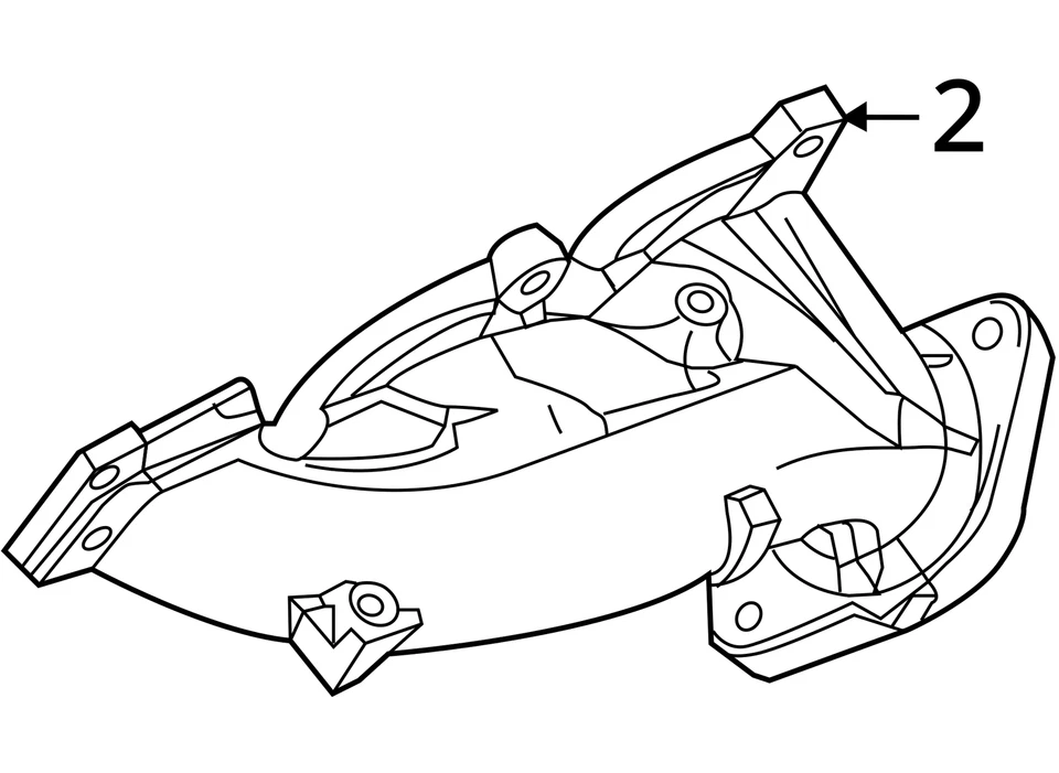 Coletor de escape 2011-2017 Ford Mustang turbocompressor com turbo carregador H37OZ - Imagem 4 de 4