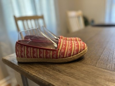 BOC Born Concept Franki Geometric designs stripe sz 7.5M Espadrille Flats