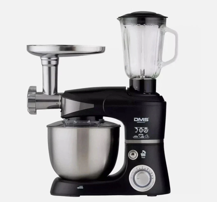 DMS 3in1 Food Processor Black 5 Litre Bowl 1700W Meat Grinder Mixer Kneading
Opens in a new window o