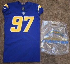 2022 JOEY BOSA Game Issued Los Angeles CHARGERS Nike Jersey Royal Color Rush