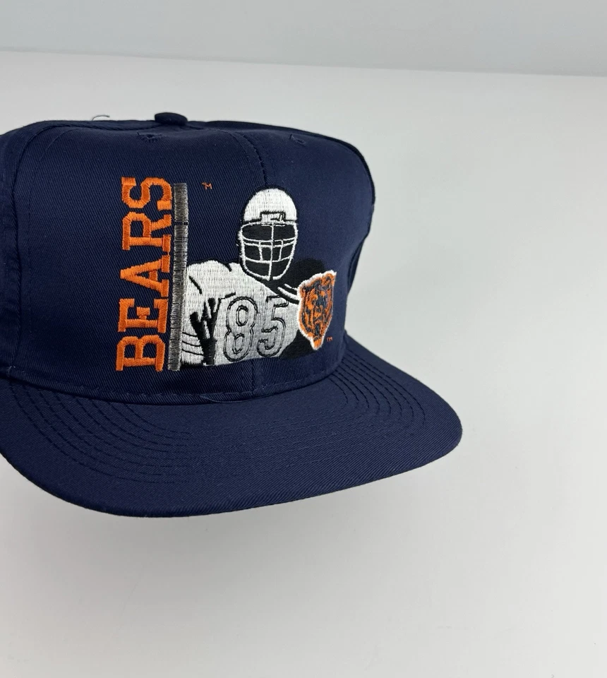 NUEVO/Antiguo Stock De Colección Años 90 Chicago Bears Snapback Sombrero Aguja Americana RARO Nuevo Foto 3 de 4