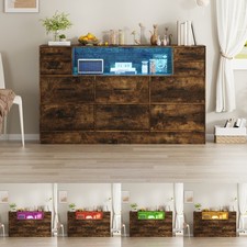 Image of 10 Drawers Chest of Drawers Bedside Cabinet Storage Bedroom Furniture Non-woven
