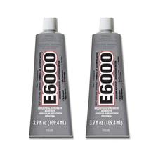 E6000 Industrial Strength Clear Adhesive 2 Pack Multi Purpose 3.7 oz