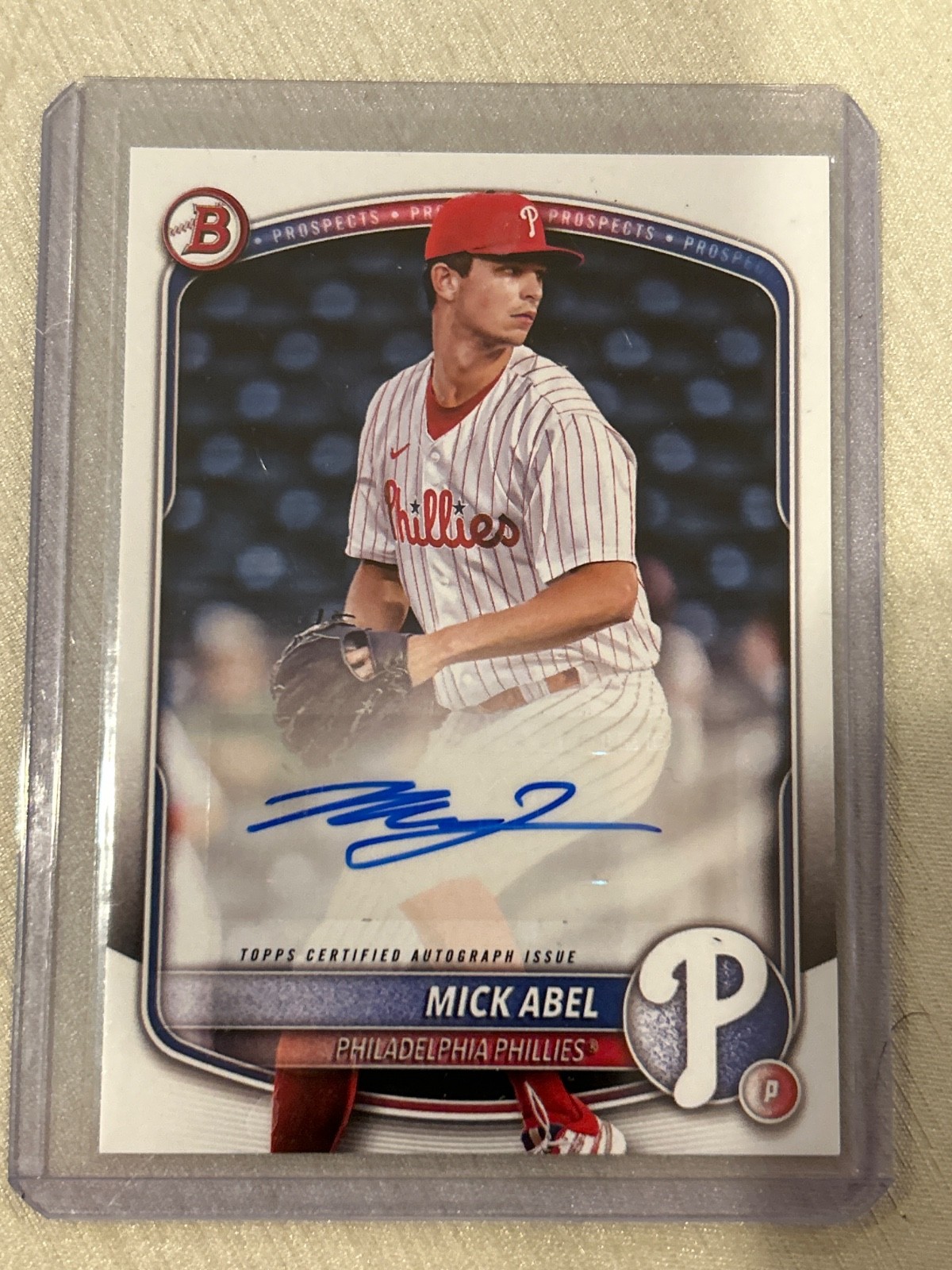 2025 Bowman Mick Abel Prospect Auto #BPA-MA Phillies