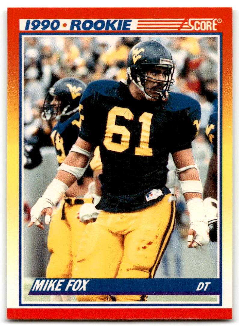 1990 Score #644 Mike Fox West Virginia Mountaineers Rookie