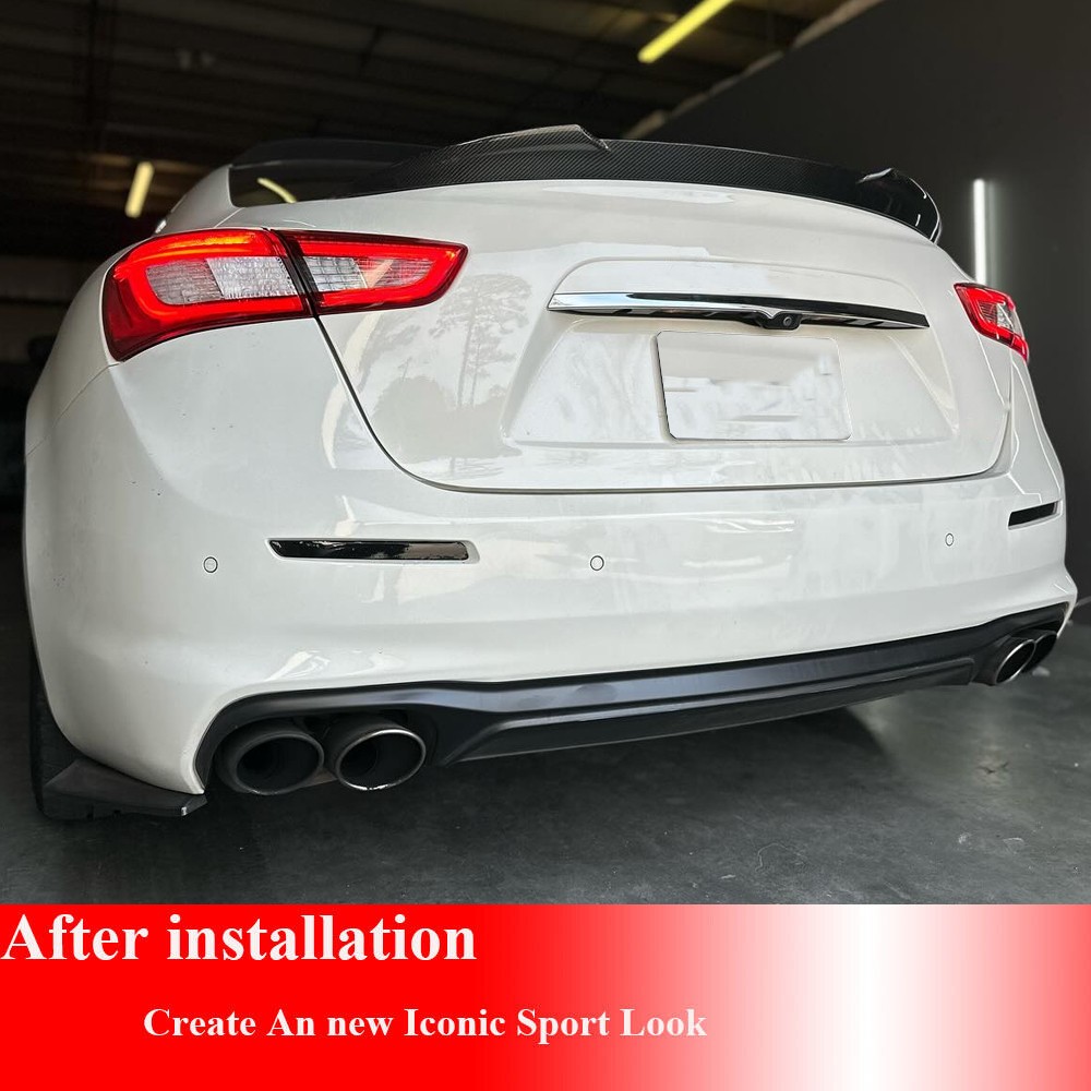 For Maserati Ghibli Sedan 2014-24 REAL CARBON FIBER Rear Trunk Spoiler Wing Lip