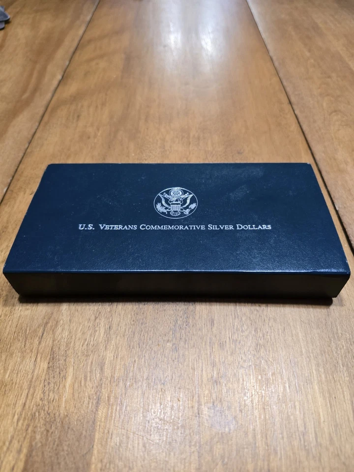 1994 P US Veterans Proof Commemorative 90% Silver Dollars 3 Coin OGP Set A914 - Image 2 of 4