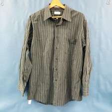 Van Heusen Fitted Green/Blue Striped Long Sleeve Button Dress Shirt Mens Size XL