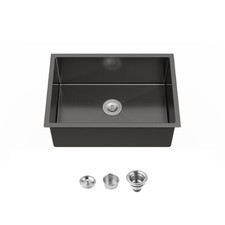 Stainless Steel Kitchen Sink, 27  x19  Single Bowl, Undermount Handmade Sink