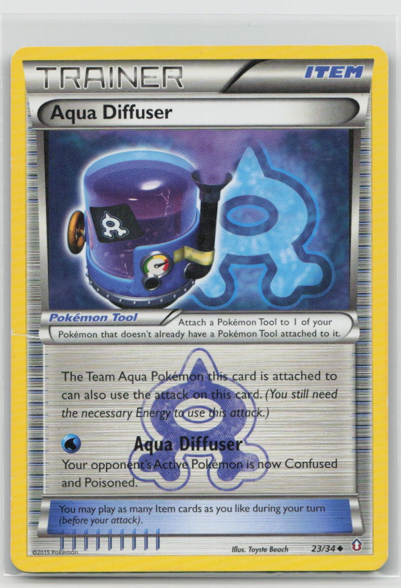 Aqua Diffuser 23/34 Uncommon Double Crisis Pokemon Heavily Played