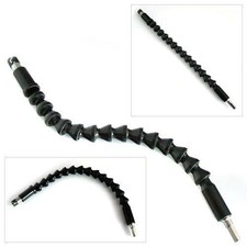 12" 300mm  FLEXIBLE FLEXI 1/4" HEX SCREWDRIVER EXTENSION BAR DRILL DRIVER SHAFT