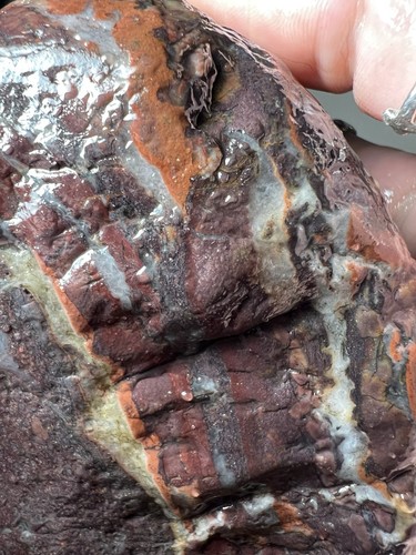 1 Pfund 10,7 Unzen MN gebänderter Jaspis Achat Display Probe grobe Lapidarkabine - Bild 5 von 22