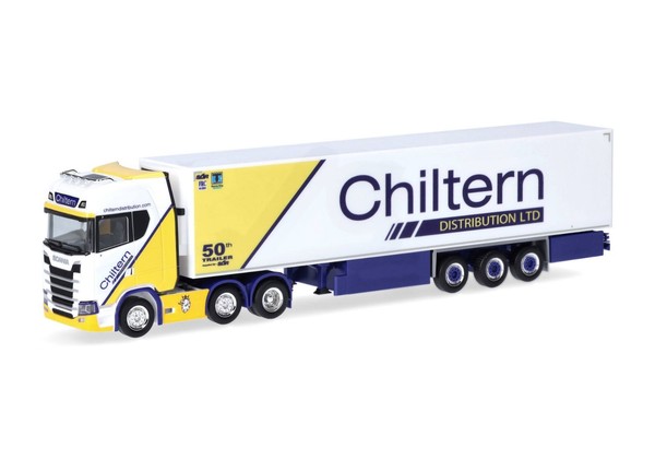 Herpa 316712 | Scania CS 20 HD 6X2 KüHlkoffer-Sattelzug | Chilter/Uk | 1:87-image