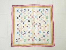 Louis Vuitton M71913 Monogram Multicolor Silk 100 Mini Scarf Used from Japan