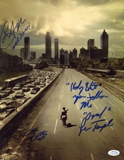 Lew Temple Steve Coulter Jose Pablo Cantillo Signed Autographed 11x14 Walking De