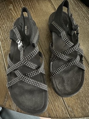 Merrell Womens Juno Wrap Black slip on sandals