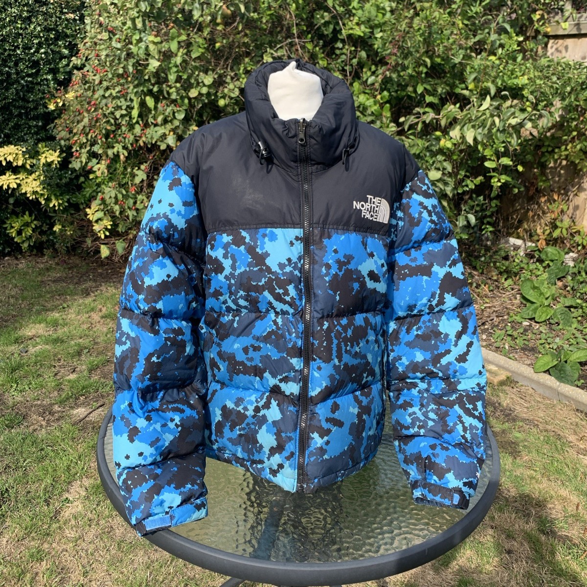 Face Puffer Blue Camouflage North Face The North Face Nuptse 700