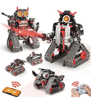 STEM 5in1 Robot Building Kit for Kids 6-14+, APP Remote Control STEM Robot 419pc