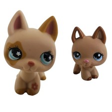 Petshop Lot de 2 Chiens Bergers Allemands LPS Hasbro - Marron et Caramel - TBE