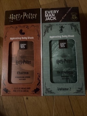 Every Man Jack Harry Potter Hydrating Body Wash Vol 1 & 2 Set 13.5oz Each NEW