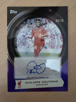 Topps Focus Liverpool 2025/26 Philippe Countinho /75 Viewfinder Auto Purple