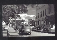 REAL PHOTO SANTA FE NEW MEXICO DOWNTOWN STREET SCENE OLD CARS POSTCARD COPY