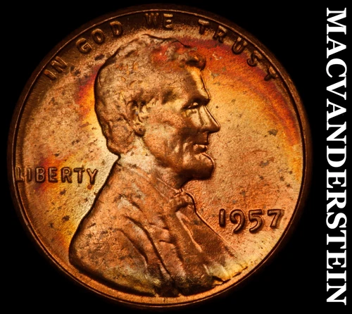 1957 Lincoln Wheat Cent- Choice Gem Brilliant Uncirculated No Reserve #J2210