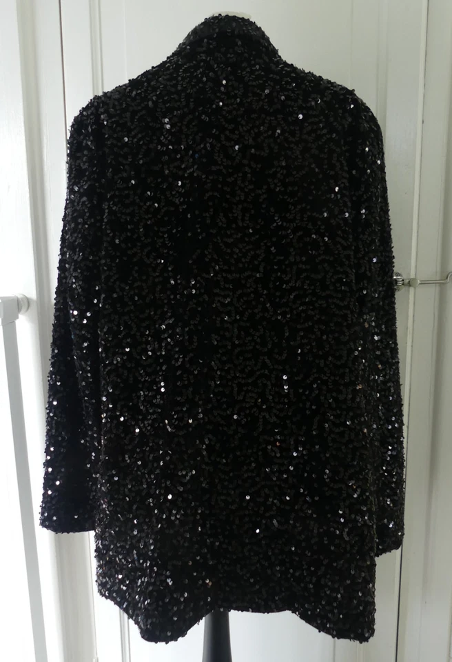 BNWT TU Black Sequin Jacket UK 20 - Image 4 of 4