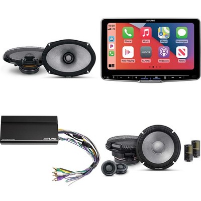 Alpine ILX-F509 Halo9 9'' Receiver w/6.5'' 6x9'' Speaker Bundle & Amp