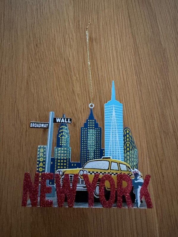 retro vintage barneys nyc new york city hanging tree ornament