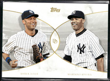 Topps Dynamic Duals Baseball Base Card 13 Derek Jeter / Mariano Rivera - PR: 120