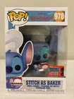 Funko POP! Disney Lilo & Stitch #978 Stitch as Baker NIB (2022 NYCC Exclusive)