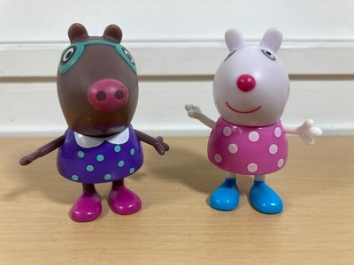 Peppa Pig Car Surprise figures Suzy Sheep polka dots & rare Molly Mole glasses
