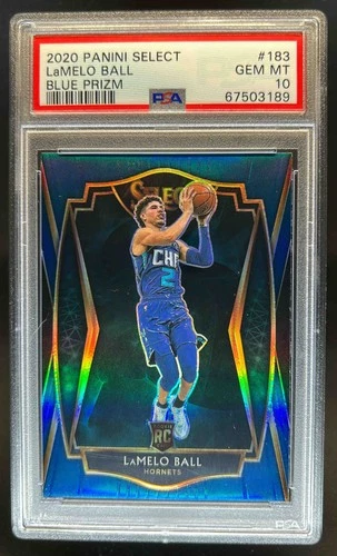 2020-21 Select LaMelo Ball RC Blue Prizm Premier Level #183 Hornets PSA 10
