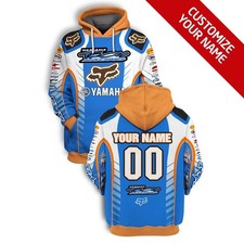 Custom Name Yamaha Racing 3D Lightweight Hoodie For Men