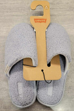 Levi's Women's Lacey Comfort Fluff Slip-on Slipper Shoe Size S - Pastel Blue 36