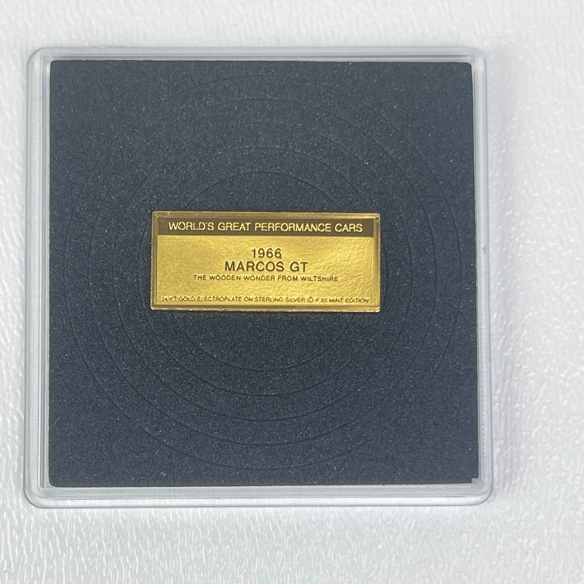 Franklin Mint Great Performance Cars Gold on Silver Mini Ingot