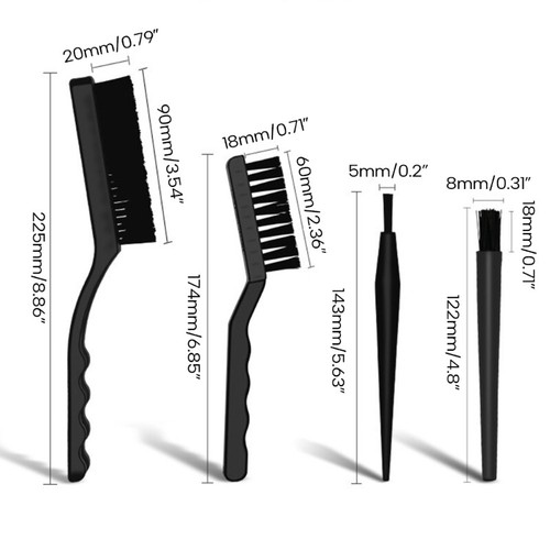 Handy 11 Piece Brush Set for Cleaning Keyboards and Motherboards Anti Static - Afbeelding 8 van 8