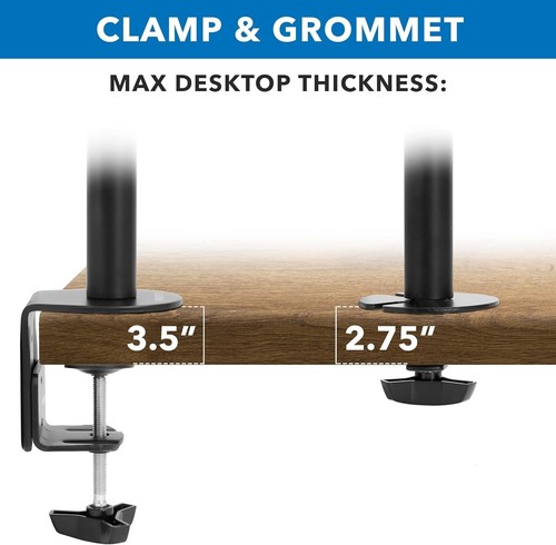 Premium Triple Monitor Mount for LCD - Full Motion Flexibility, Cable Management - Picture 9 of 11