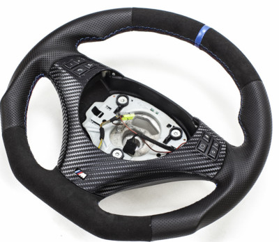 Abgeflacht Alcantara Lederlenkrad für BMW M-POWER E90, E91 NEU LEDER - BLAU